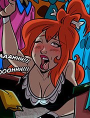 Peble finds a sexy housemaid costume and decides to try it on, The Flintstoons, Deep cleaning