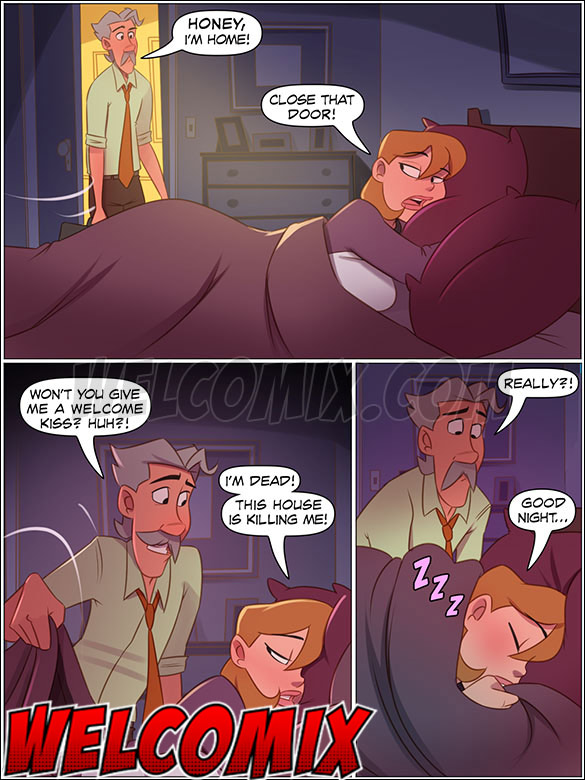 Charles arrives home from work crazy to have sex with his wife, The 4 Naughties, Beard, Hair and Mustache