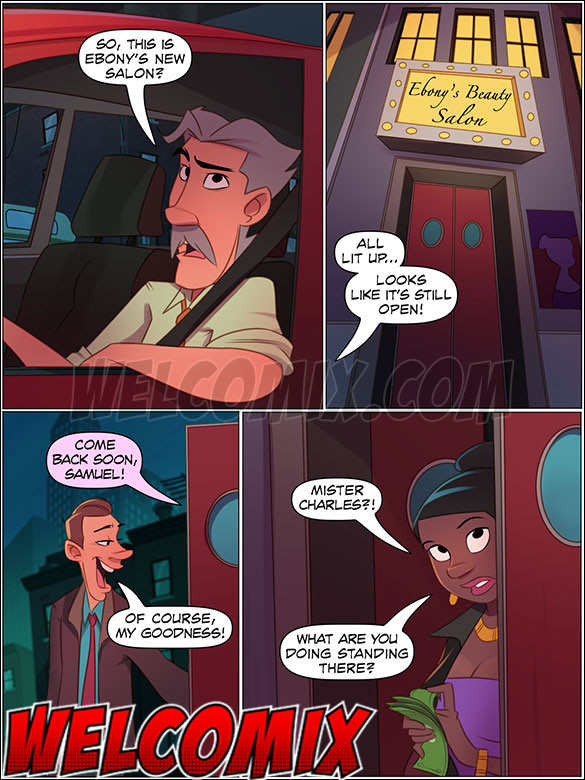 Charles arrives home from work crazy to have sex with his wife, The 4 Naughties, Beard, Hair and Mustache